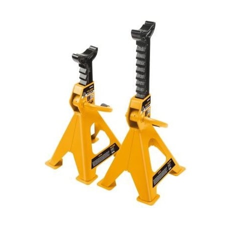 Tolsen 2 Ton Jack Stand Set GS Approved, Ratchet Style Allows, Solid Steel Handle 65482